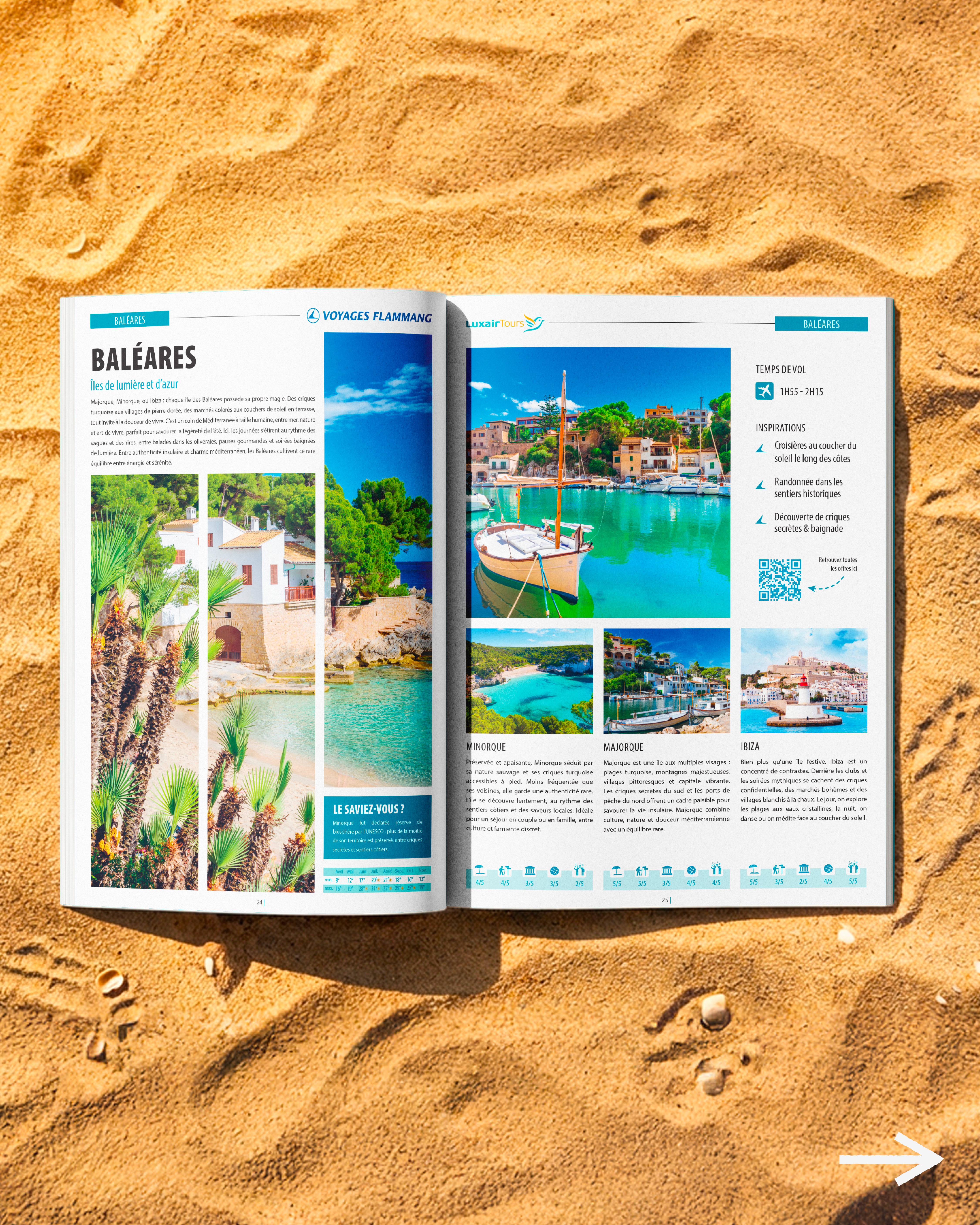 Voyages Flammand, mise en page de catalogue voyage