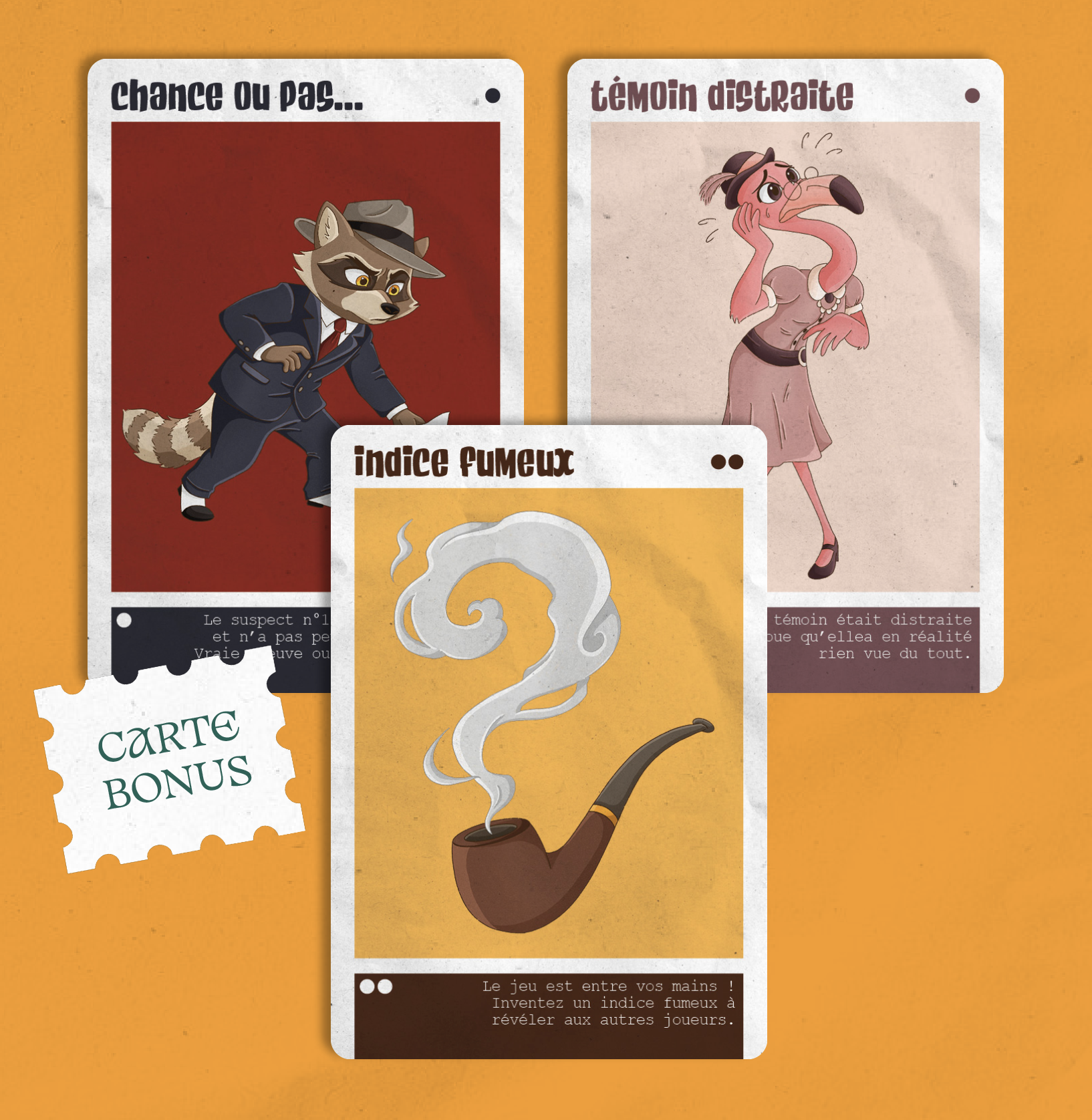 Filature, cartes et plateau illustrés