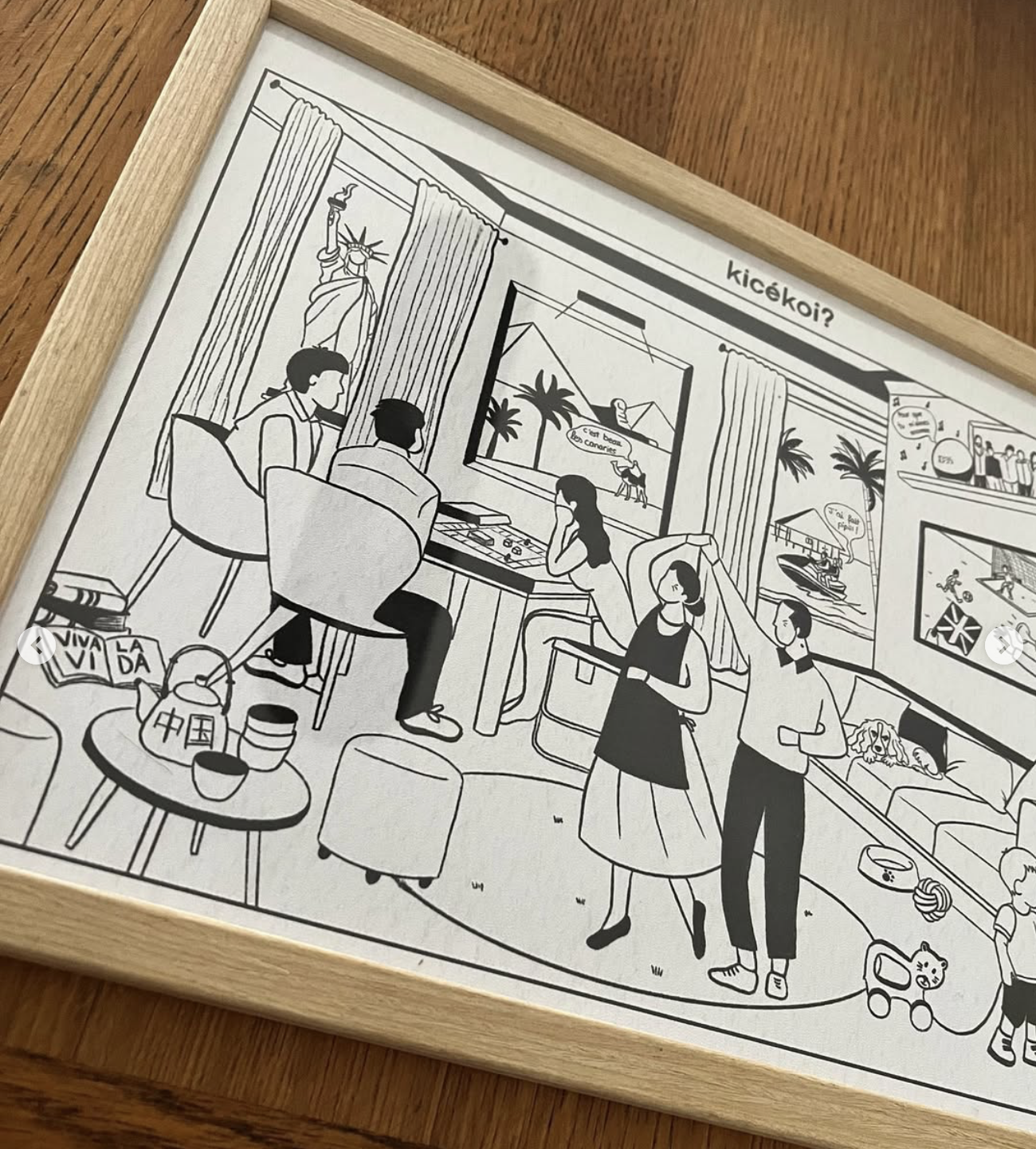Kicékoi personnalisé, cadeau illustré sur mesure