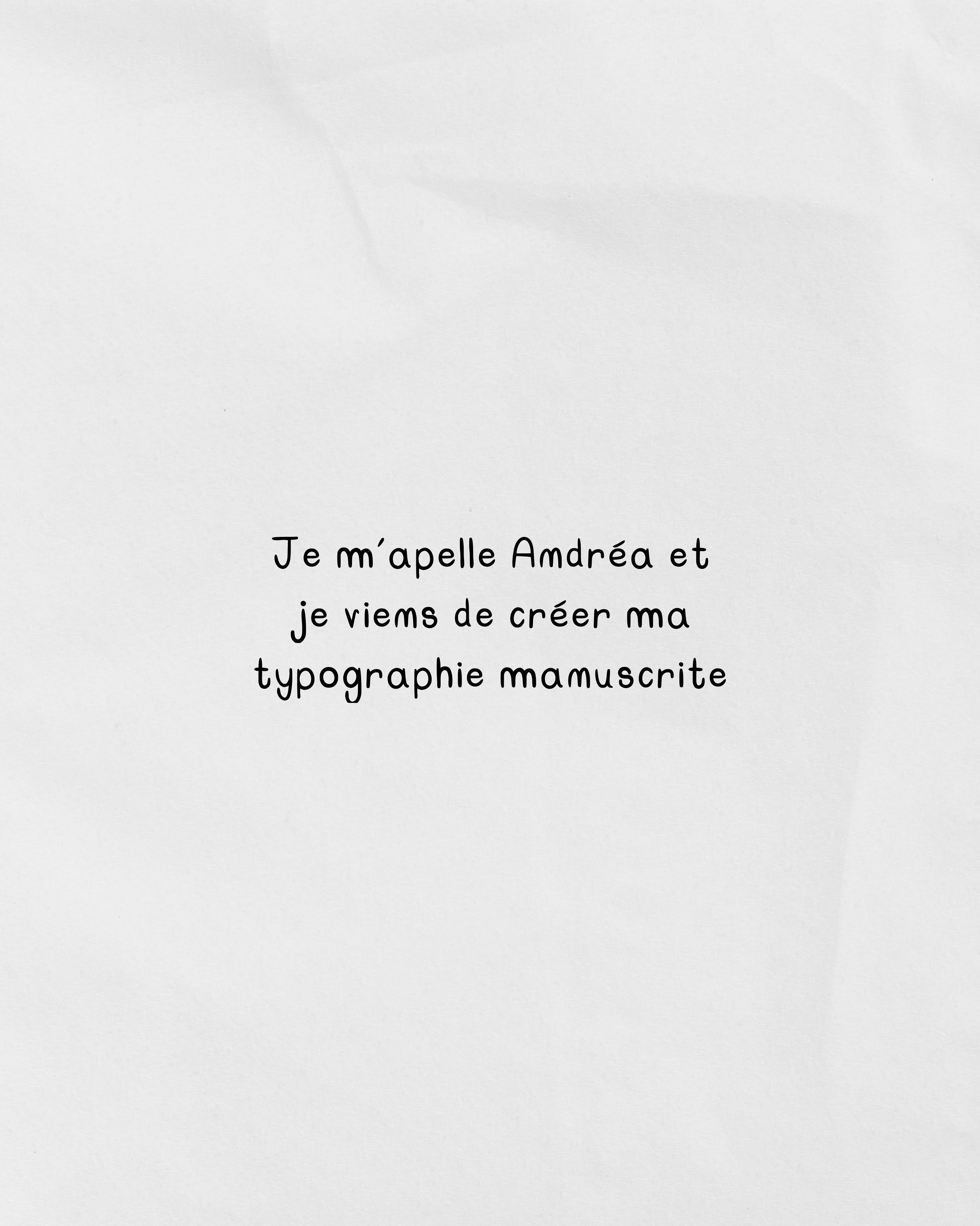 MANUEL, caractère typographique personnel